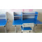 Mẫu bàn ghế học sinh cho bé kèm giá sách xanh dương BHS 13-07