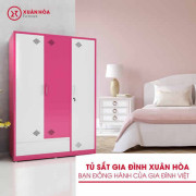 Tủ quần áo sắt kiểu cánh mở CA 9A-1KL hồng