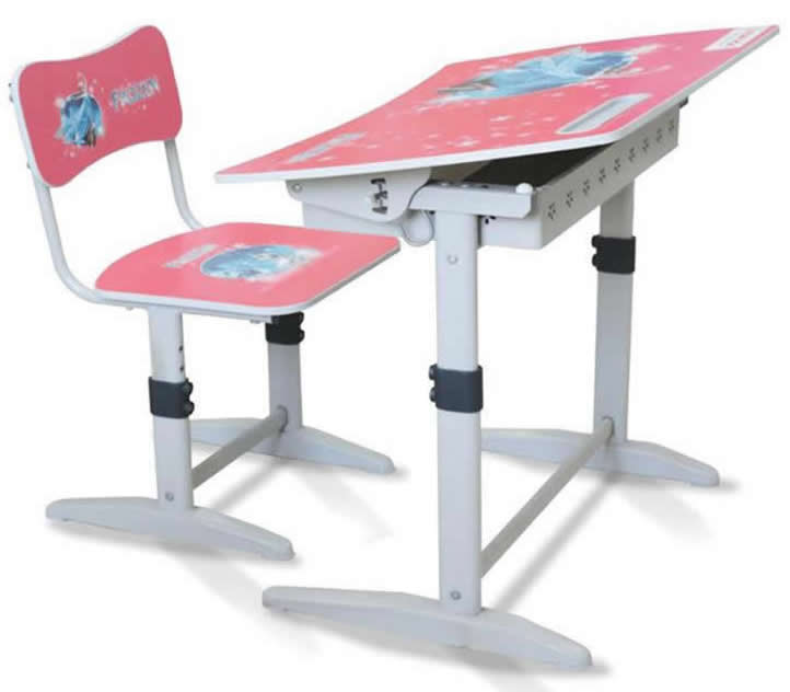 Bộ bàn ghế học sinh màu hồng BHS 14-07 Bộ bàn ghế học sinh màu hồng BHS 14-07