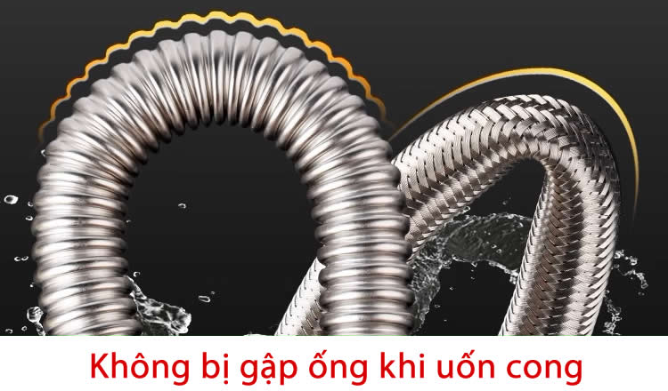 Dây nối nhanh bằng thép không gỉ 304 chịu nhiệt áp suất cao ren 34