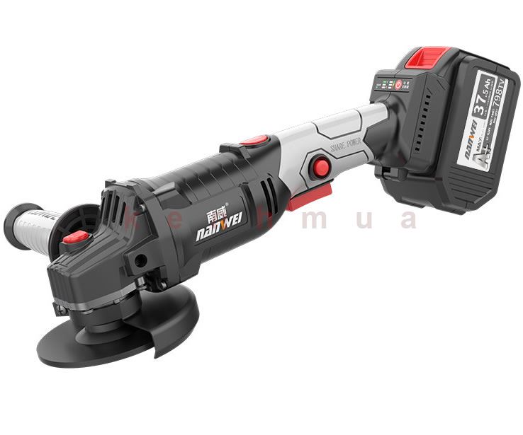 Máy mài góc máy cắt 100mm dùng pin chính hãng Nanwei 798TV pin 8Ah