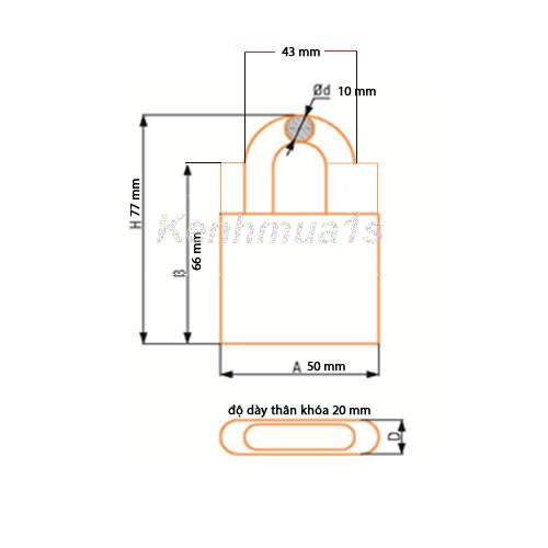 Ổ Khóa cửa treo Việt Tiệp CHỐNG CẮT 5 phân VT01502 (khóa bằng chìa) Ổ Khóa cửa treo Việt Tiệp CHỐNG CẮT 5 phân VT01502 (khóa bằng chìa)