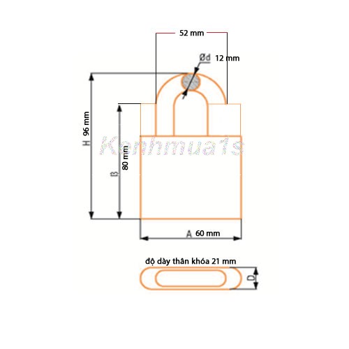 Ổ Khóa cửa treo Việt Tiệp CHỐNG CẮT 6 phân VT01602 (khóa bằng chìa) Ổ Khóa cửa treo Việt Tiệp CHỐNG CẮT 6 phân VT01602 (khóa bằng chìa)