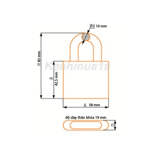 Ổ Khóa cửa treo Việt Tiệp đồng thau 6 phân VT0163M (khóa bằng chìa) Ổ Khóa cửa treo Việt Tiệp đồng thau 6 phân VT0163M (khóa bằng chìa)