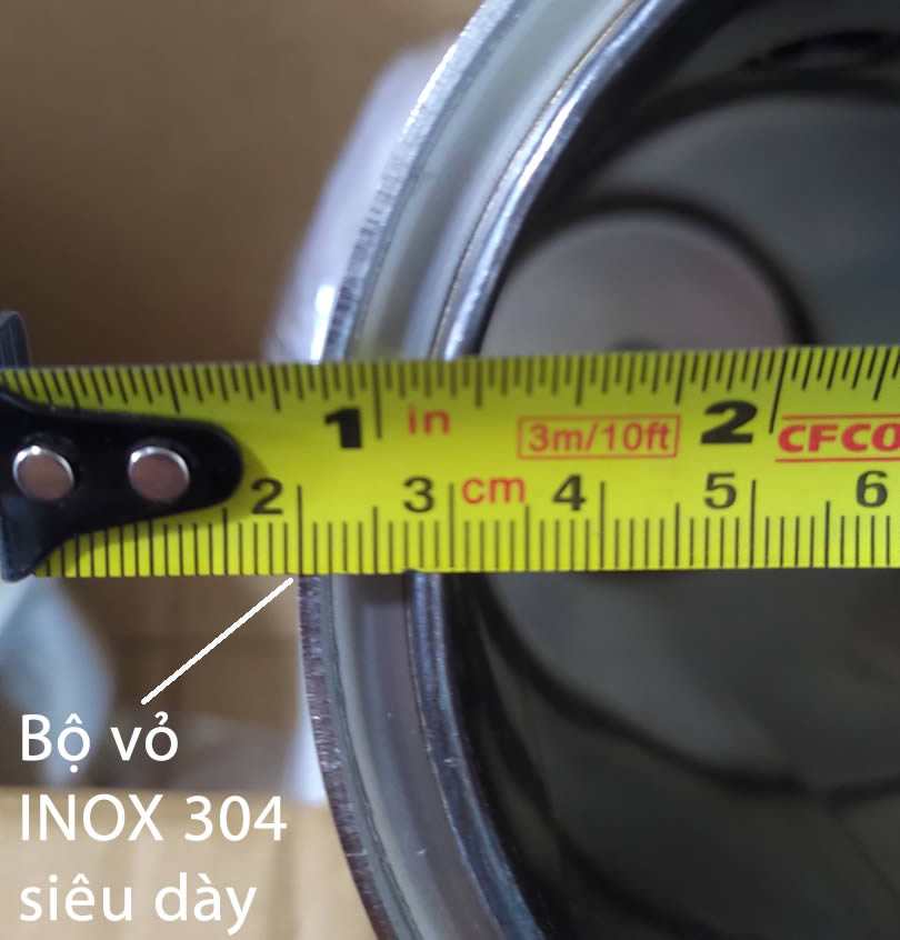 Bộ vỏ INOX 304 siêu dày rất bền và chịu áp lực rất lớn Bộ vỏ INOX 304 siêu dày rất bền và chịu áp lực rất lớn